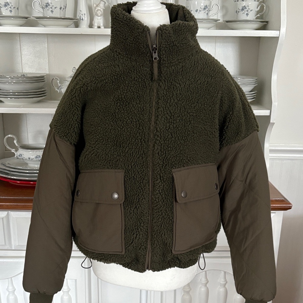 American Eagle Outfitters Olive Bomber Jacket